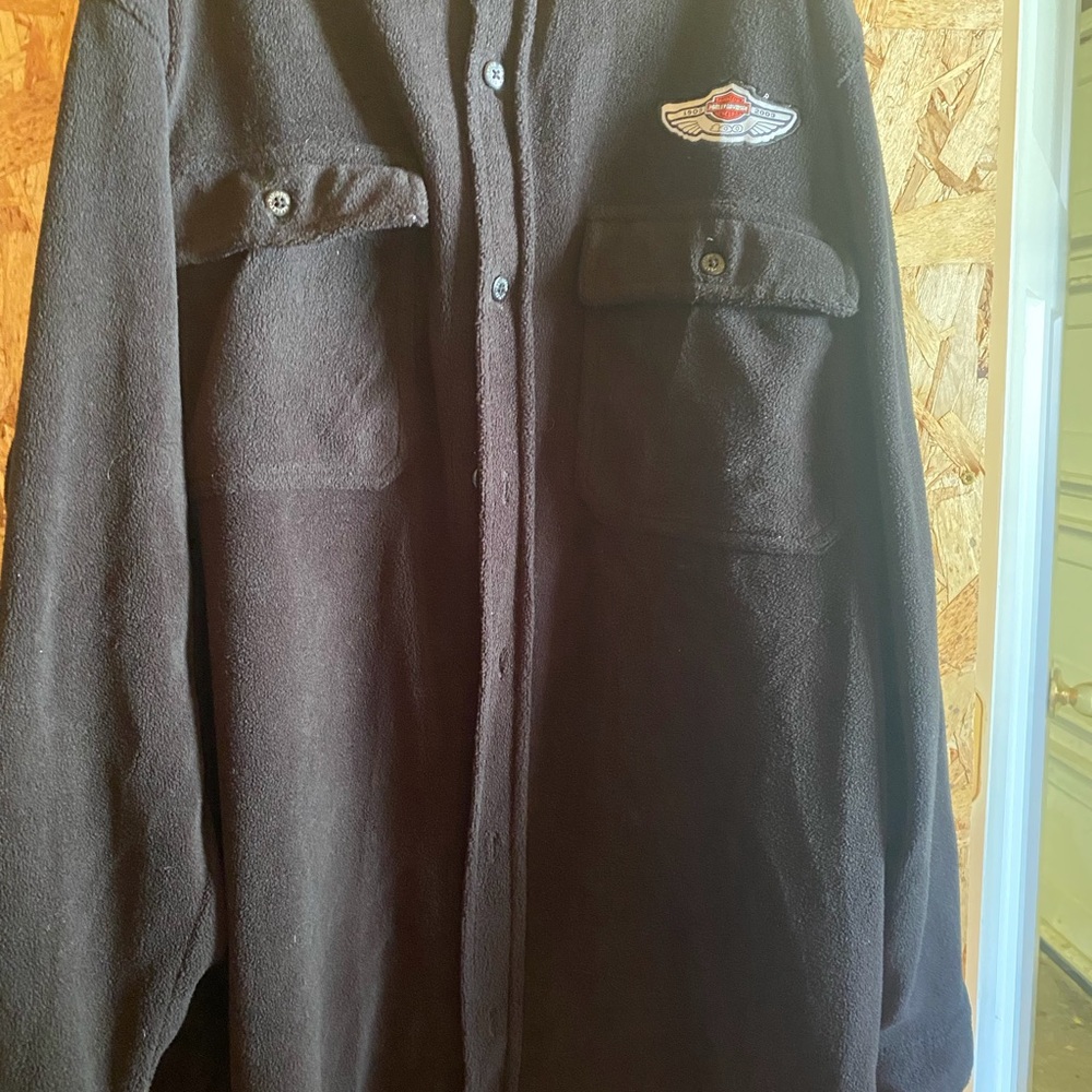 Harley-Davidson Black Fleece Shirt Jacket with Patch